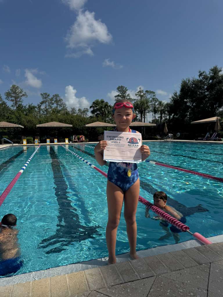 NEXAR Swim Team Level 2 award